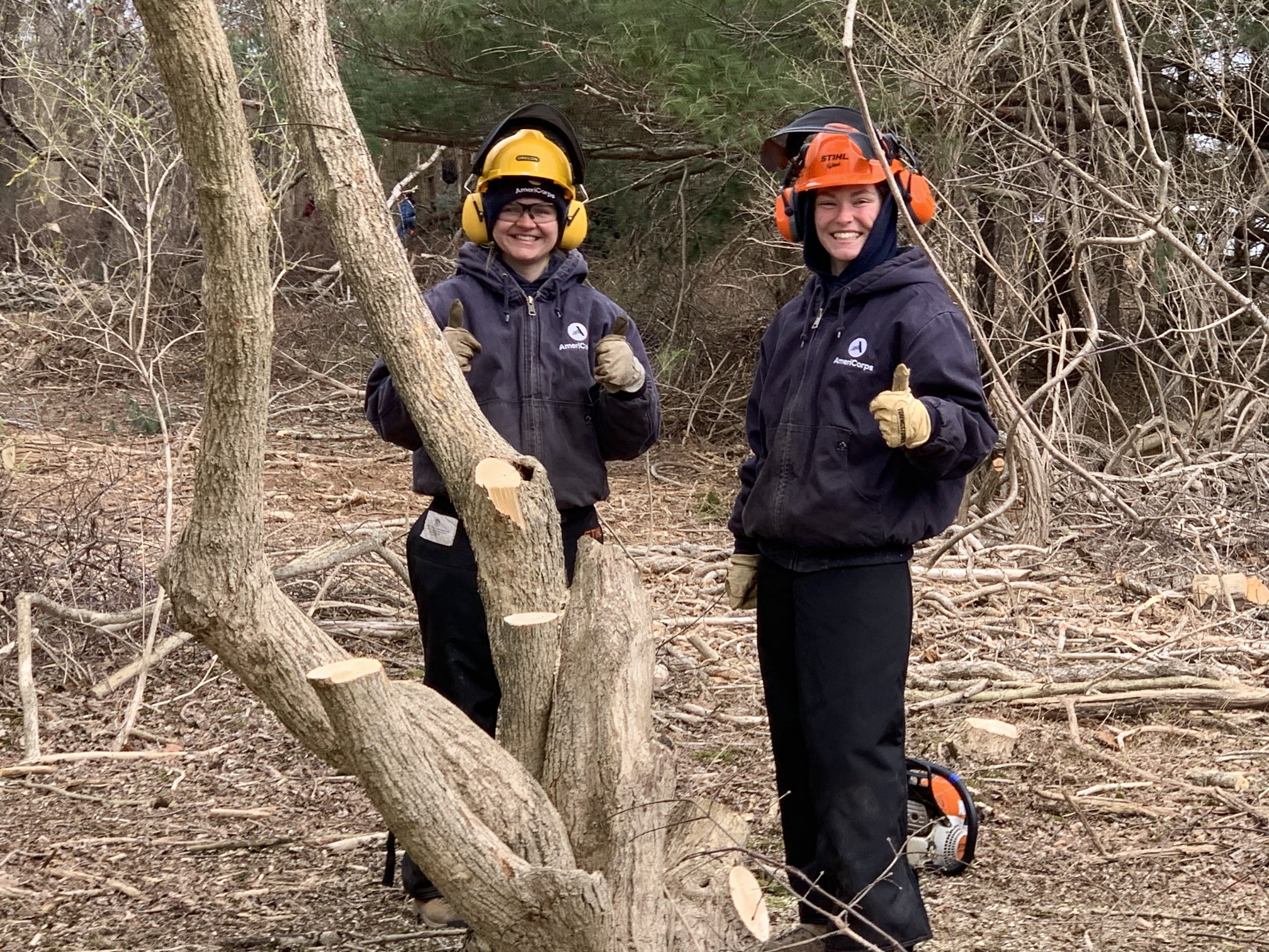 AmeriCorps at CF – invasive trees & catbrier removal 25MAR2024 (33 ...